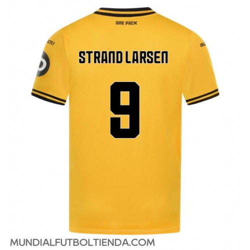 Camiseta Wolves Jorgen Strand Larsen #9 Primera Equipación Replica 2024-25 mangas cortas